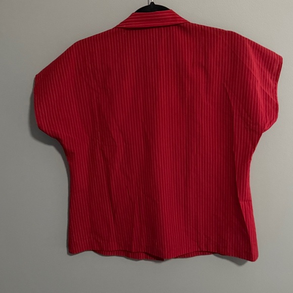 Red Striped Women's Top - Picture 4 of 4